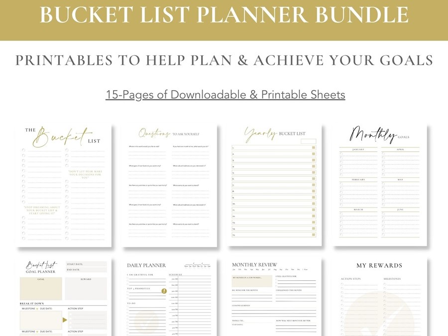 Bucket List Planners Bundle Featured Photo