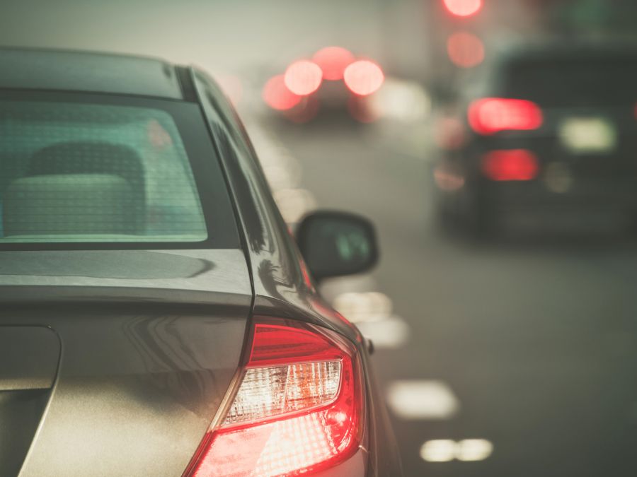 car driving on the road