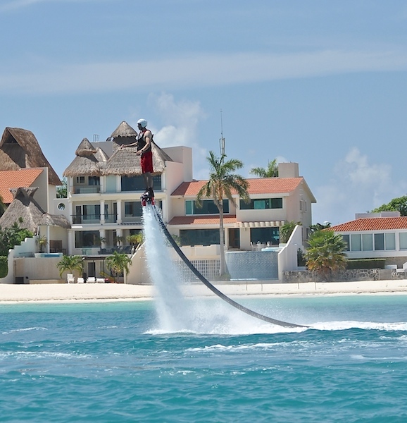 Flyboarding Water Jetpack in Cancun Mexico