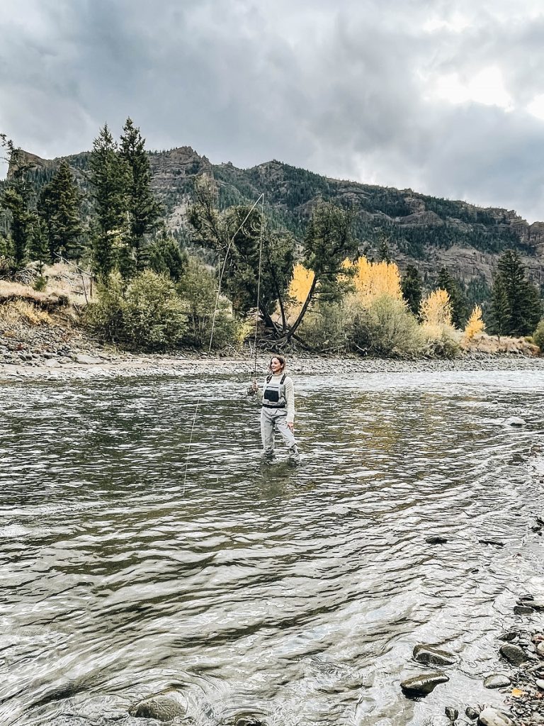 Annette Fly fishing at Shoshone National Forest