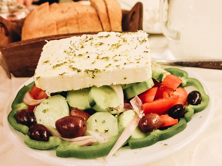 Greek salad or horiatiki salad