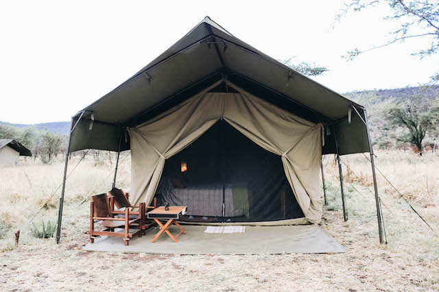 glamping tent in serengeti