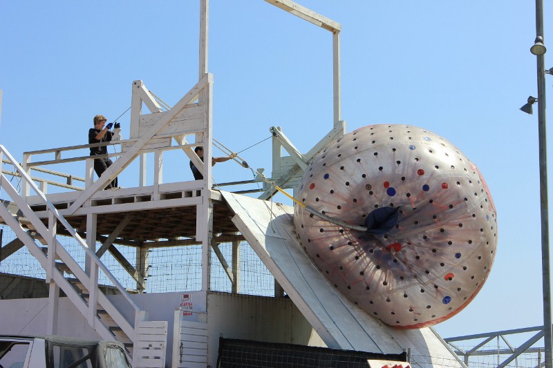 Zorbing in Spain