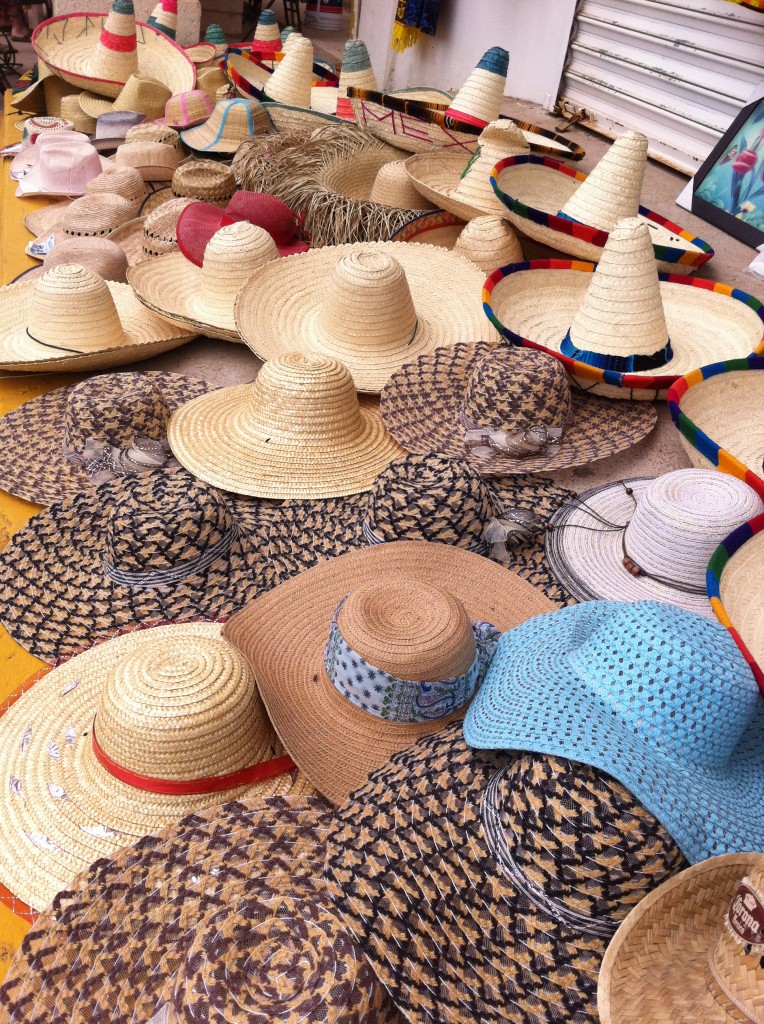 La Bufadora Market hats for sale