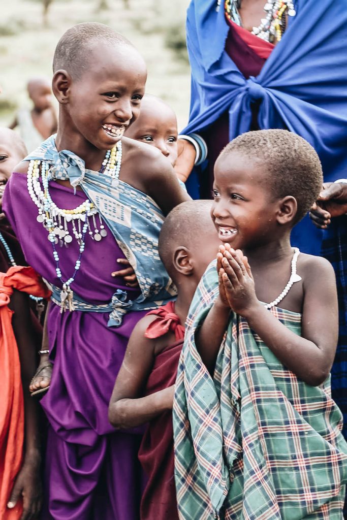 smiling children in Tanzania