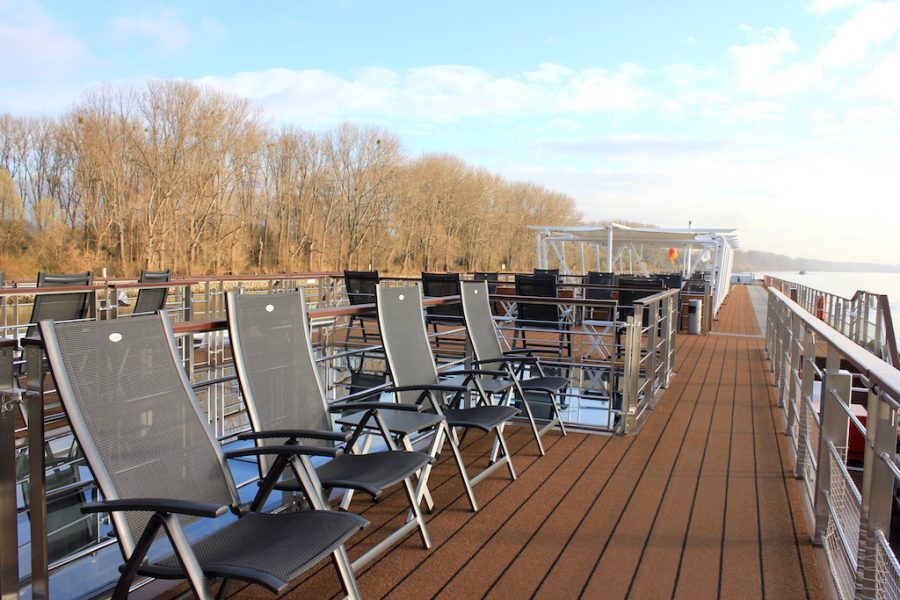 The sundeck of the Viking Tor ship