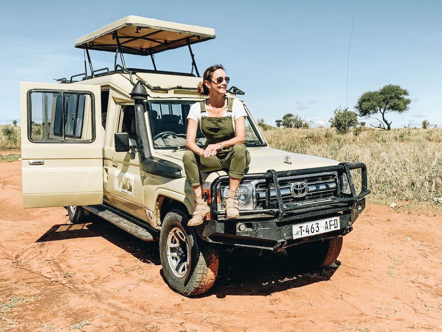 Annette White on safari in africa