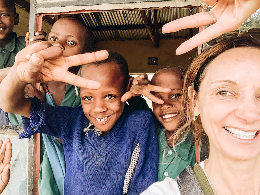 Kids in school in Tanzania