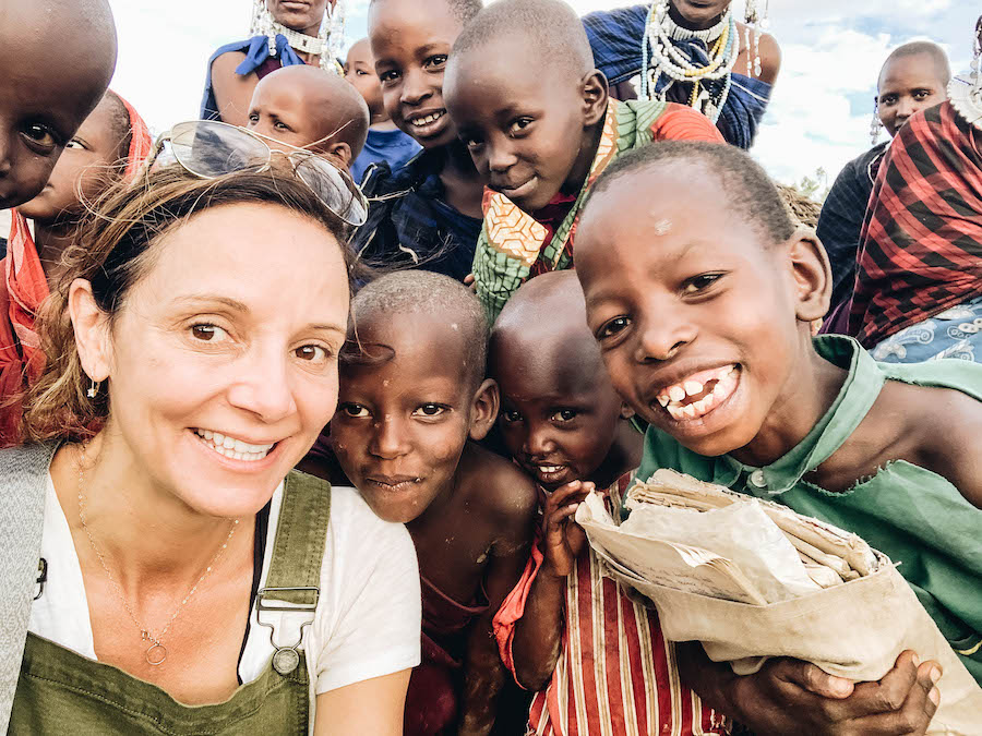 smiling kids in Tanzania