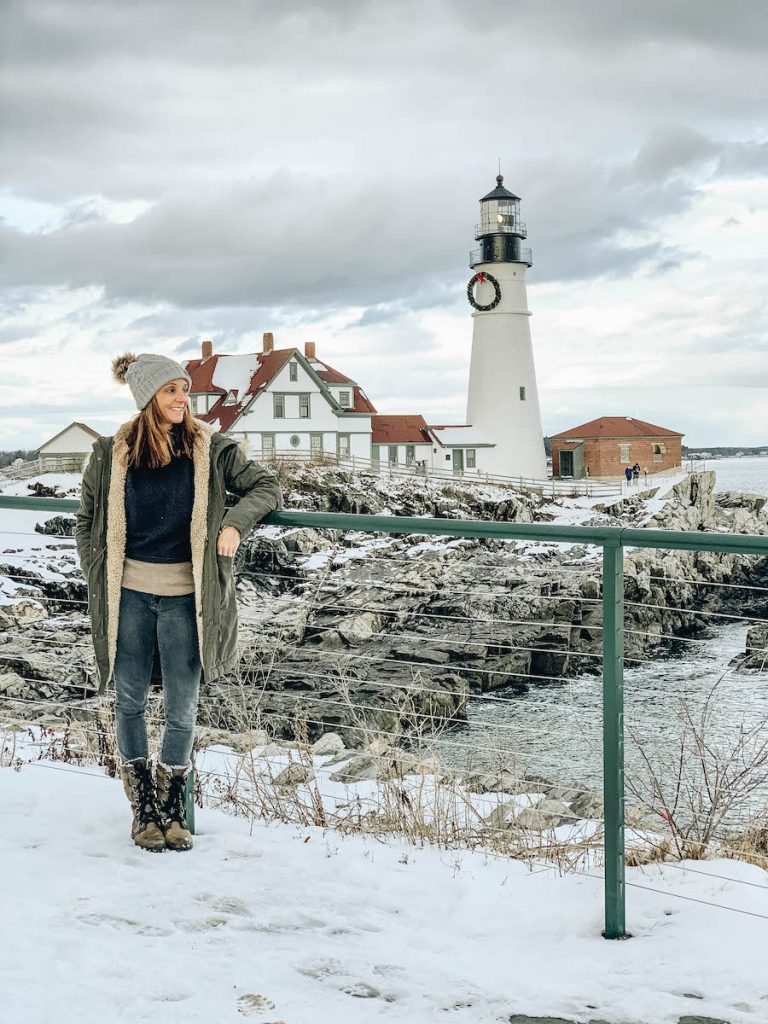 Annette on one of her travels on Portland Maine